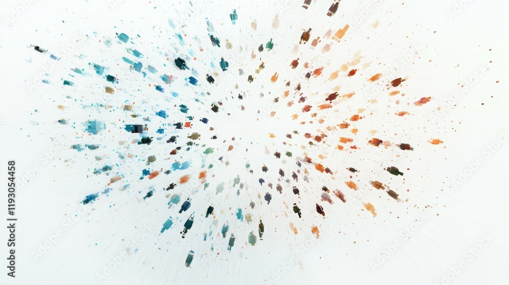 An abstract explosion of colors and shapes, evoking energy and movement. An abstract explosion of colors and shapes, evoking energy and movement.