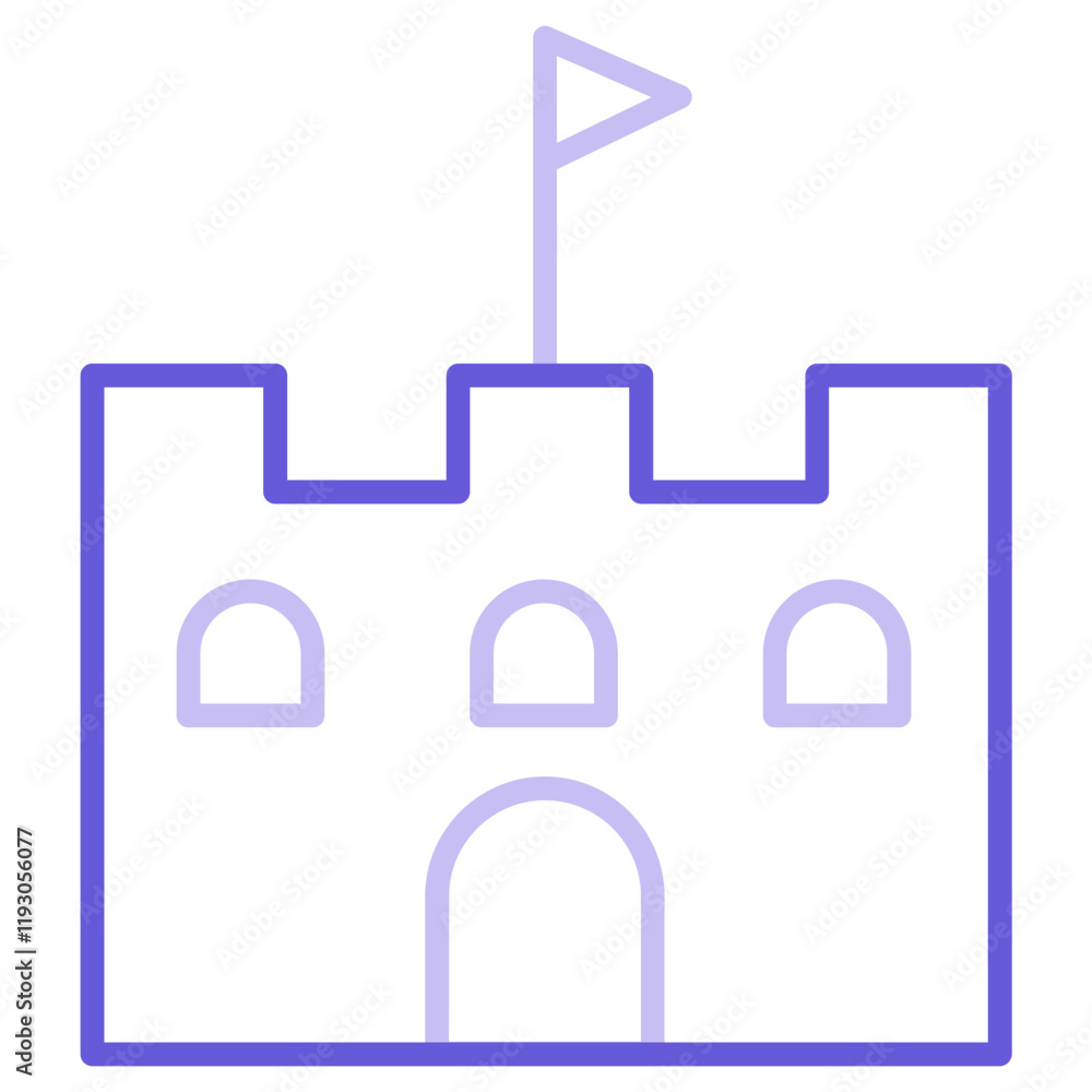 Castle Flag Icon Castle Flag Icon