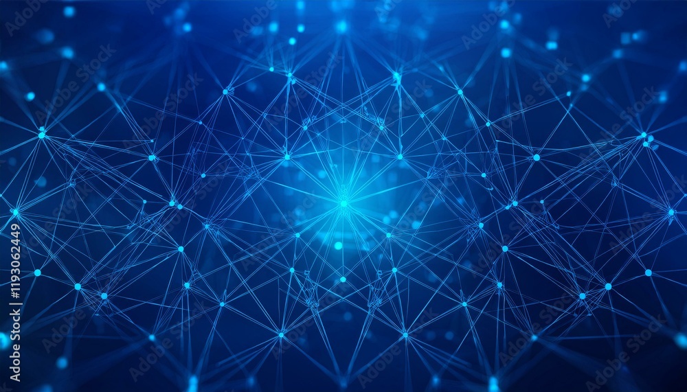 Fototapeta premium Abstract Geometrical Shapes Connection And Web Concept. Digital, Communication And Technology Network Background