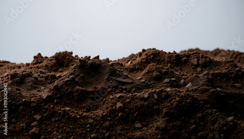 Soil texture background, studio lighting, with white tones