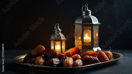 still life with candles and apples
