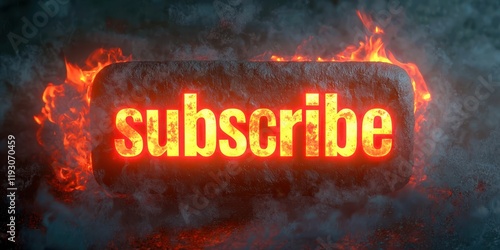 Red and black sign that says subscribe