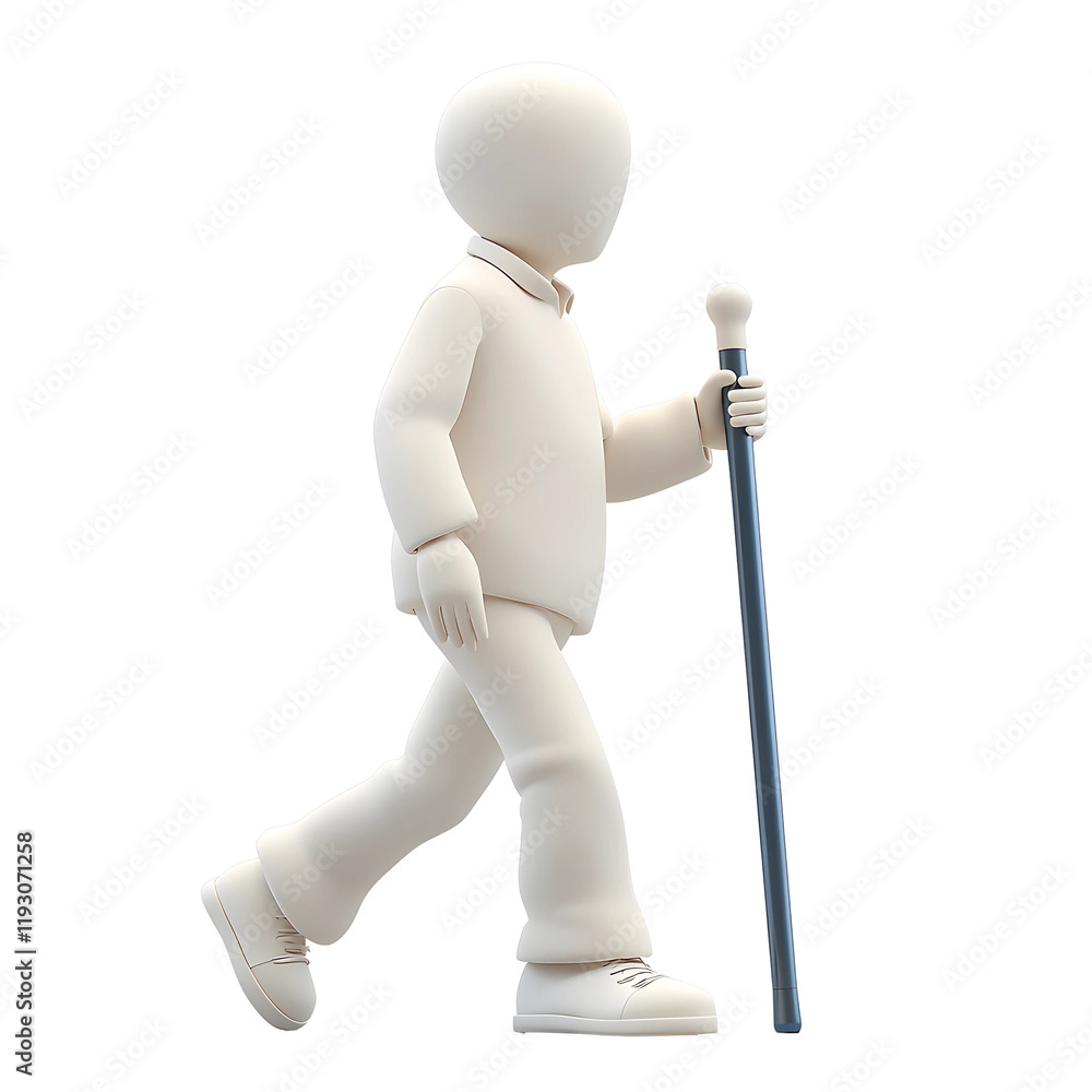 Old person icon walking with one hand holding the stick isolated on transparent background
Old person icon walking with one hand holding the stick isolated on transparent background