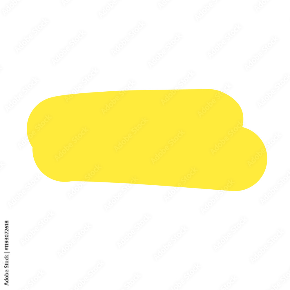 Hand drawn yellow highlight marker line for text Hand drawn yellow highlight marker line for text