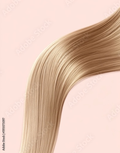 Wallpaper Mural Blonde Hair Strand Flowing on Pink Background - Luxurious Hair Texture Concept Torontodigital.ca