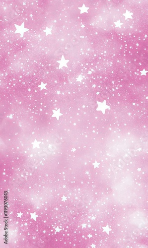 Pink Starry Glitter Background - Sparkling Stars and Glitter Design