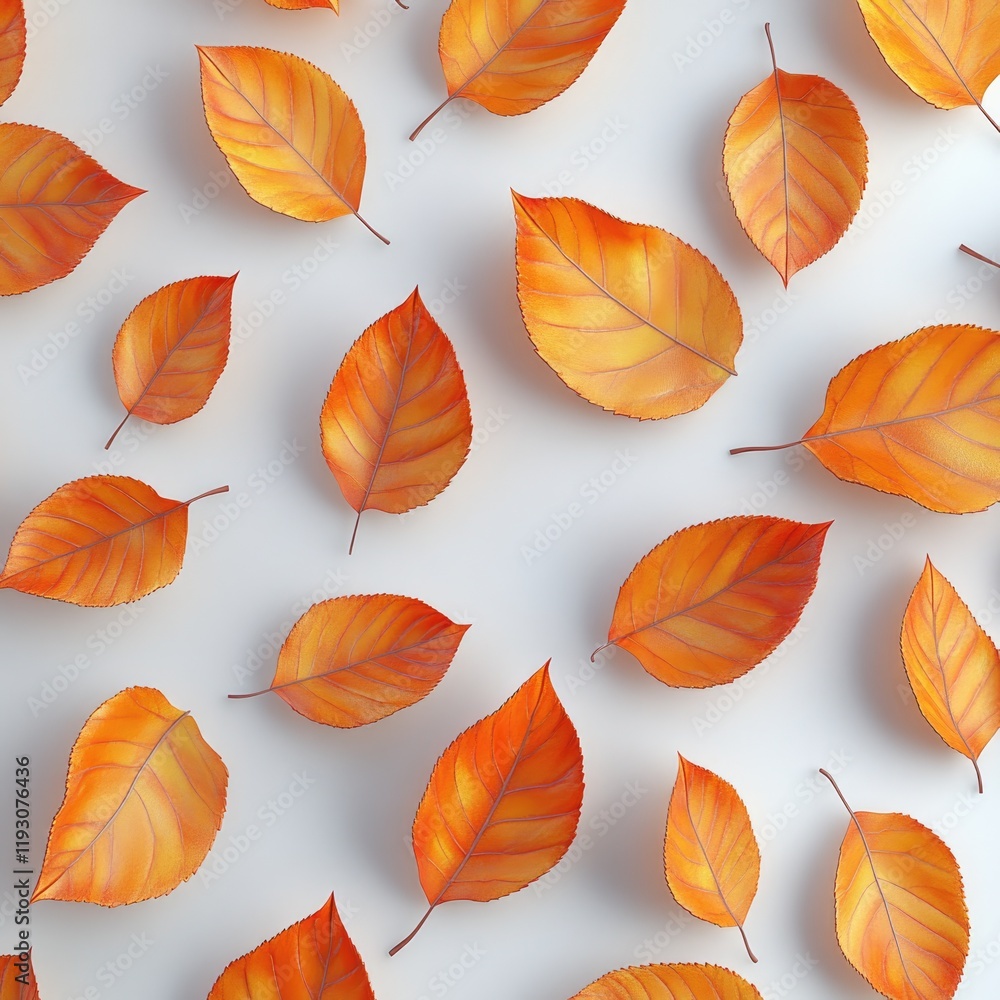 Obraz premium Colorful autumn leaves scattered on soft background create warm