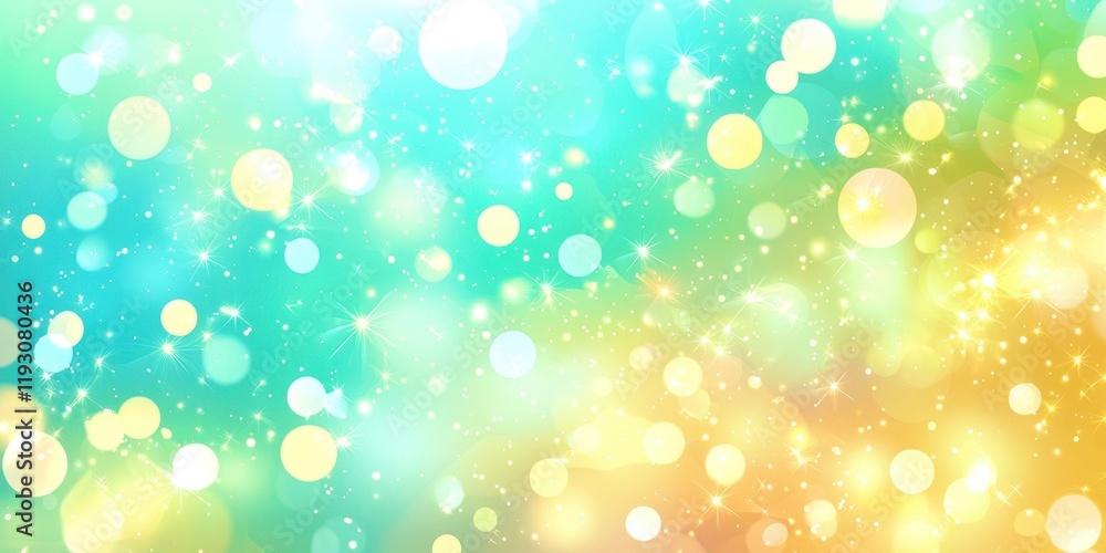 Obraz premium Bright yellow and blue background with many small circles
