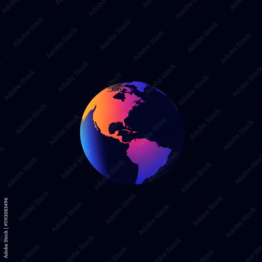 a modern gradient logo of a globe a modern gradient logo of a globe