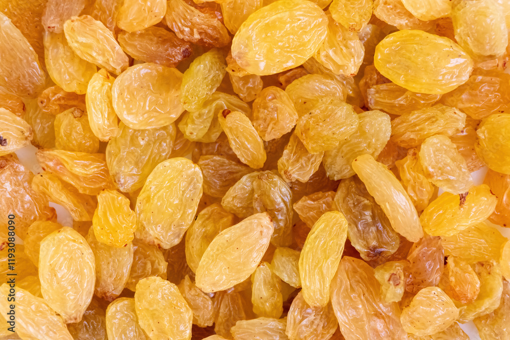 Close-up of raisin texture background. Raisins (dried grapes) are eaten raw or used in cooking, baking, and brewing. Scientific name: Vitis vinifera. Bengali: Kismis or Kishmish. Close-up of raisin texture background. Raisins (dried grapes) are eaten raw or used in cooking, baking, and brewing. Scientific name: Vitis vinifera. Bengali: Kismis or Kishmish.