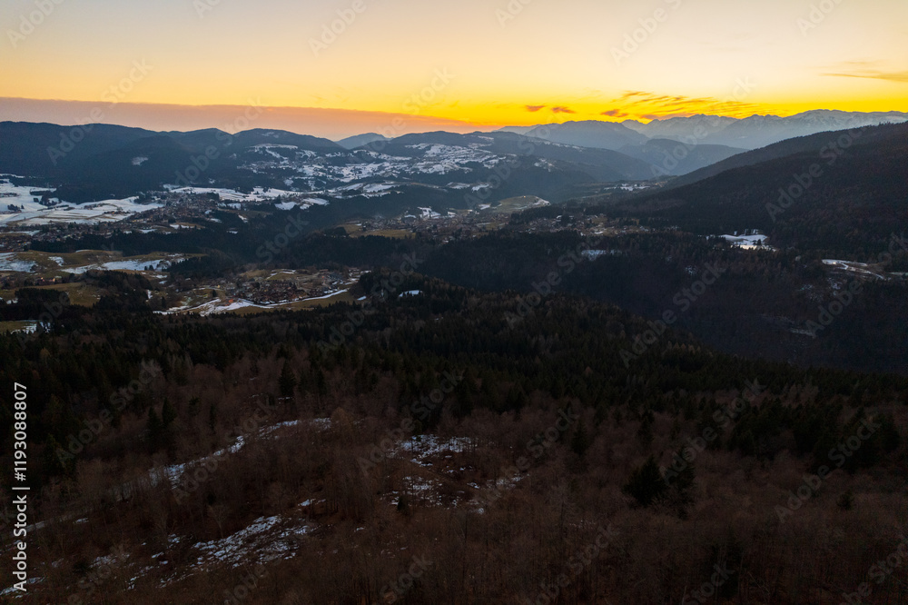 Forte interrotto at winter sunset time Forte interrotto at winter sunset time