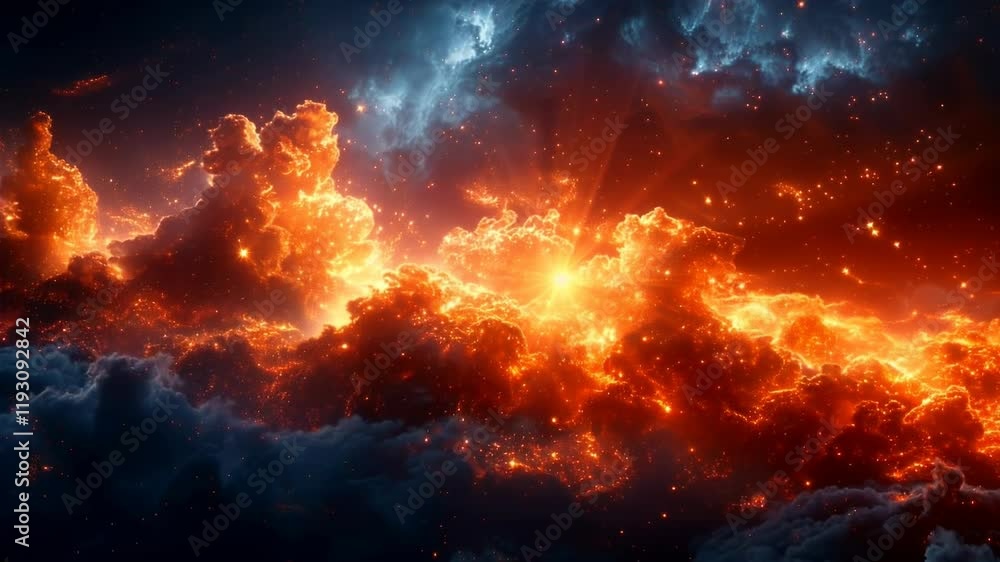 Fiery Nebula: Celestial Inferno Fiery Nebula: Celestial Inferno