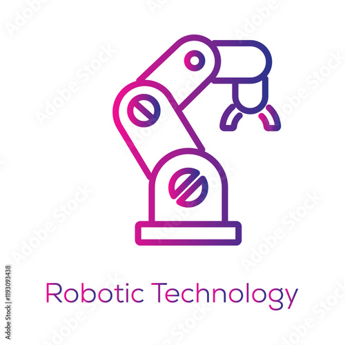 Robotic Technology Icon – Industrial Robotics and AI-Driven Automation