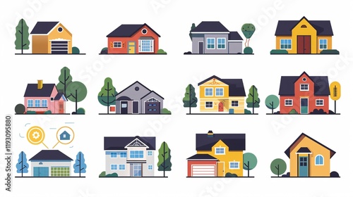 Effective Real Estate Sales Rating Infographic in Flat Style Vector