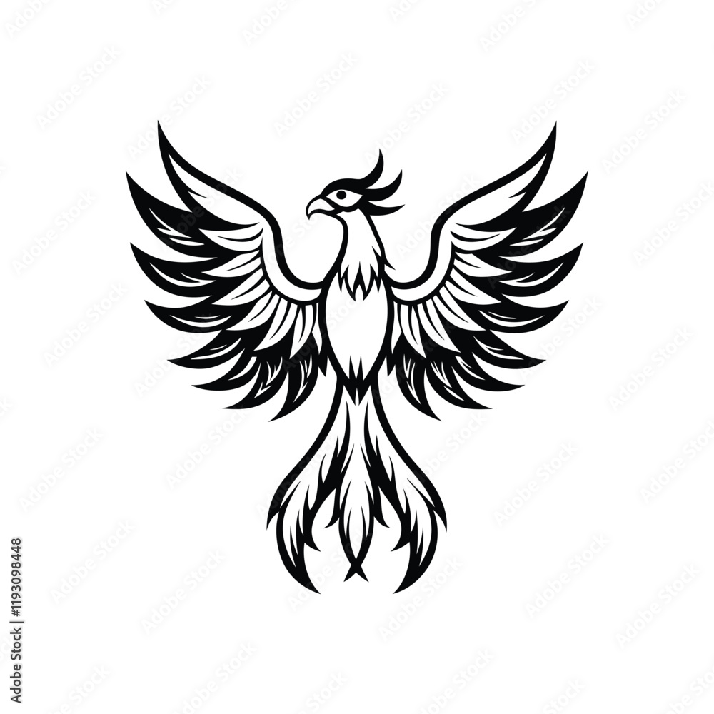 Phoenix Mythology Bird Vector Illustration Design
