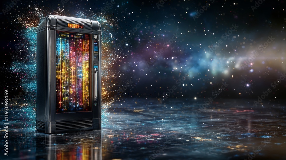 Obraz premium Vibrant Computer Case Design