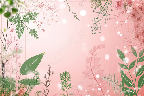 Abstract pink spring themed background with copy space