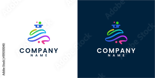 colorful stylish lab design logo