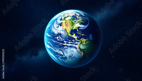 Earth from outer space, pop art, with white tones