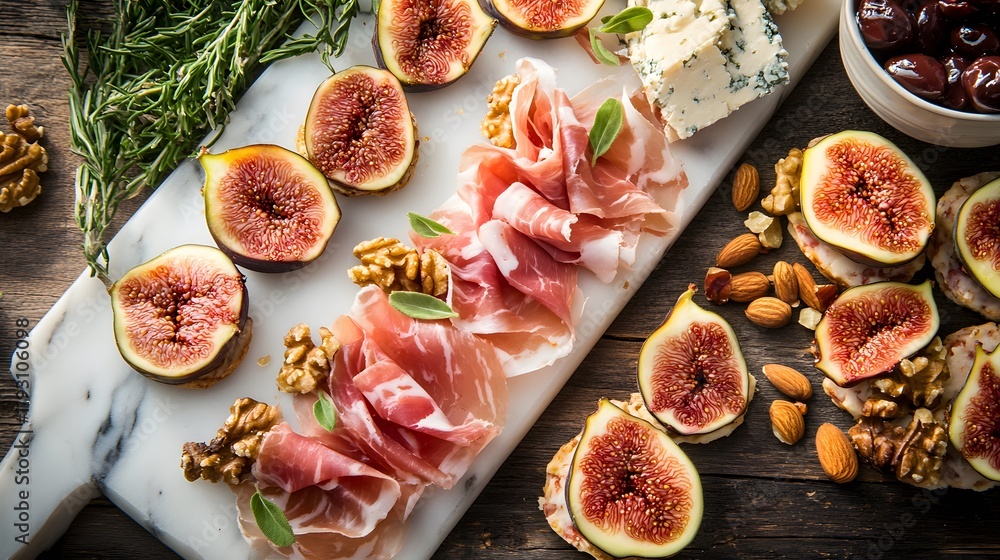 Delicious Figs Prosciutto and Cheese Appetizer Platter Delicious Figs Prosciutto and Cheese Appetizer Platter