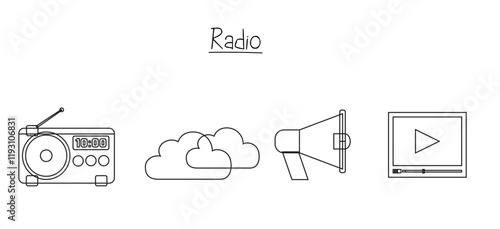 Audio Line Icons 