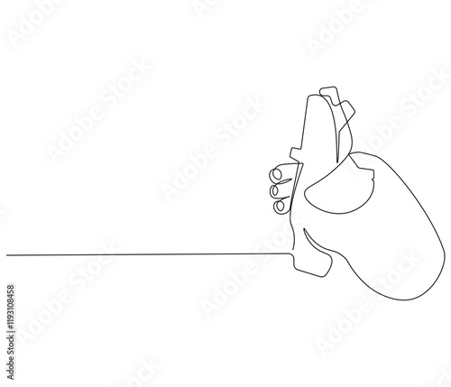 Simple continuous one line drawing of human heart. Single line drawing illustration of heart. Anatomical concept vector art. Doodle line illustration.