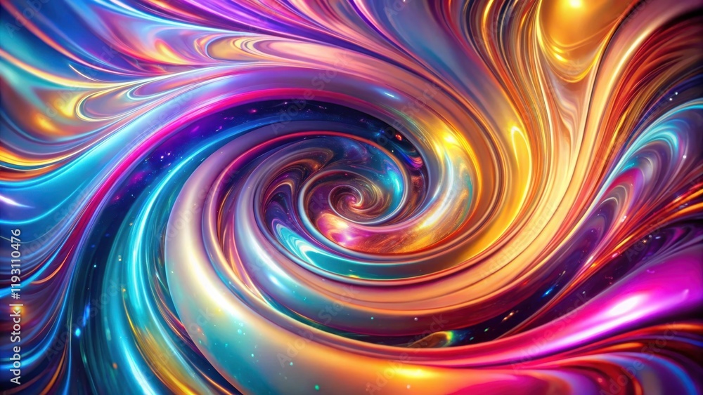 Obraz premium Abstract Colorful Swirling Galaxy of Vibrant Hues and Glowing Lights