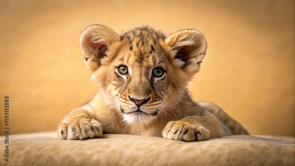 Obraz premium portrait of a lion cub