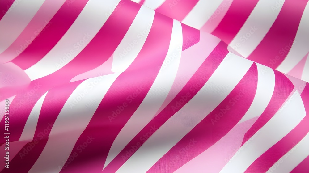 Pink and white striped fabric draped elegantly Pink and white striped fabric draped elegantly