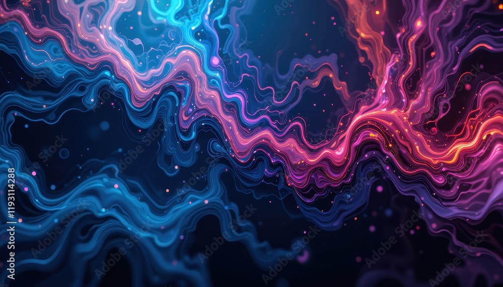 Abstract Wavy Liquid Light Patterns Flowing Neon Abstract Wavy Liquid Light Patterns Flowing Neon