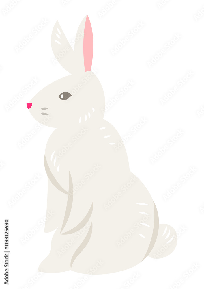 Fototapeta premium Illustration of cute Easter bunny.
