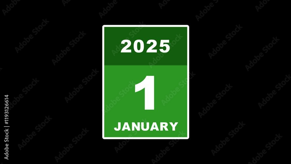 Animation calendar 2025-2026 new year , on a transparent background, alpha channel. Animation calendar 2025-2026 new year , on a transparent background, alpha channel.