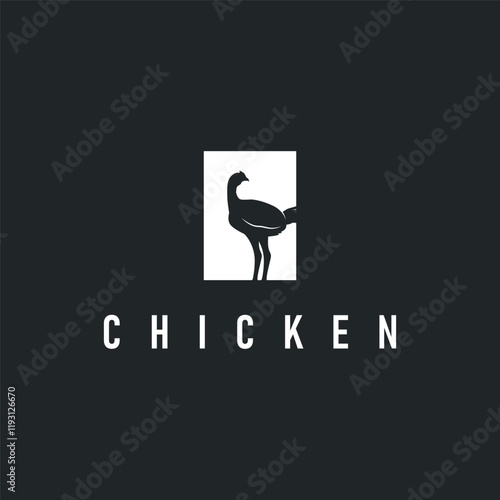livestock design logo chicken farm simple minimalist silhouette for restaurant chicken