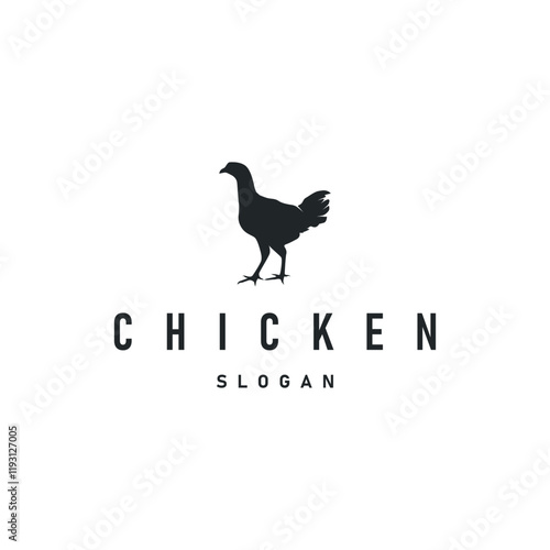livestock design logo chicken farm simple minimalist silhouette for restaurant chicken