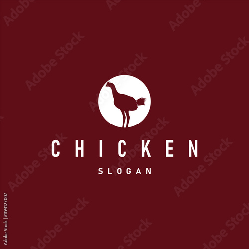 livestock design logo chicken farm simple minimalist silhouette for restaurant chicken