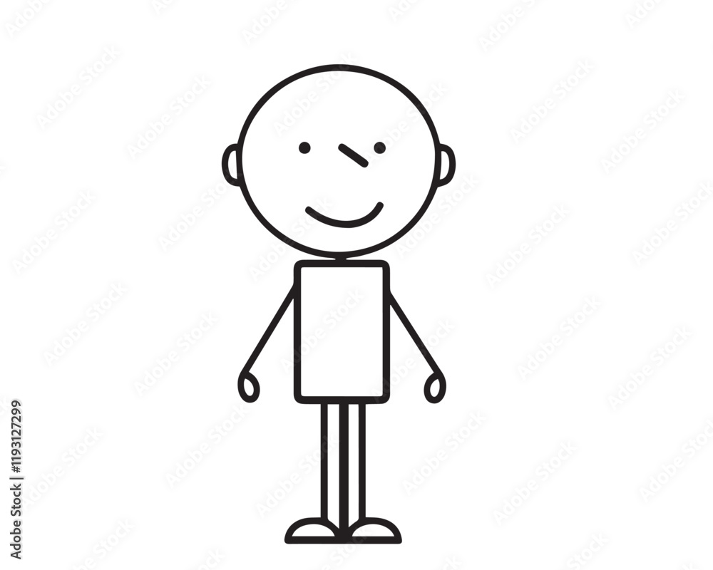 Robot character of person Vector Illustration. Robot character of person Vector Illustration.