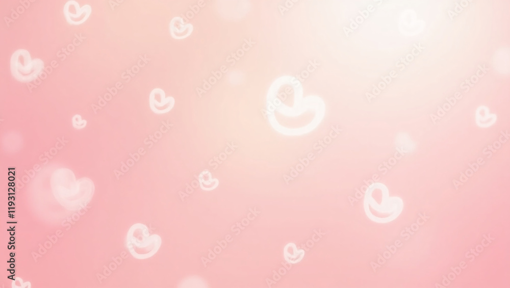 Soft Pink Gradient Background with Floating Hearts Soft Pink Gradient Background with Floating Hearts