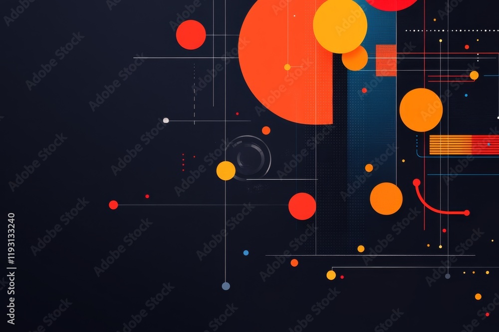 A flat vector design of concentric circles radiating outward, mimicking the simplicity of fireworks in motion A flat vector design of concentric circles radiating outward, mimicking the simplicity of fireworks in motion