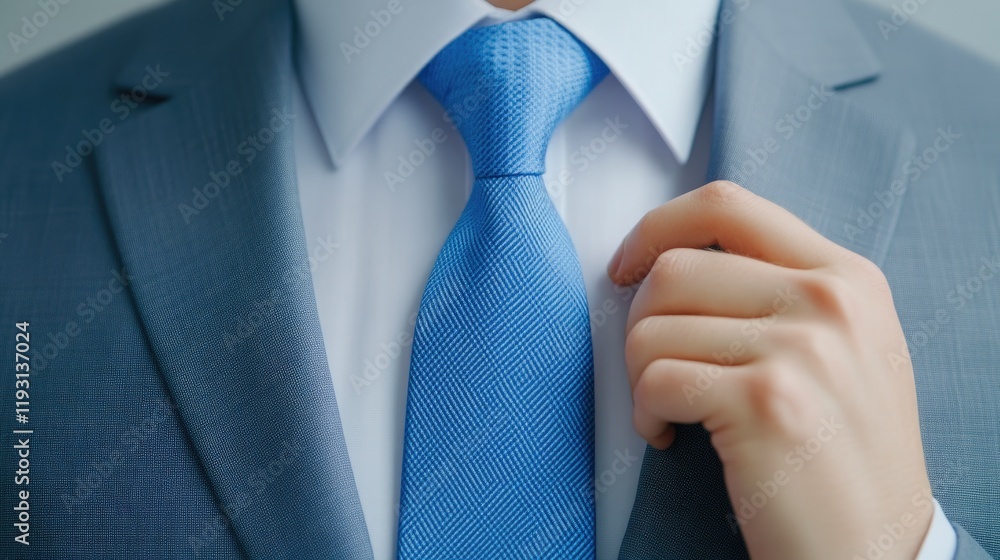 Confident Professional Prepares for Media Appearance Confident Professional Prepares for Media Appearance