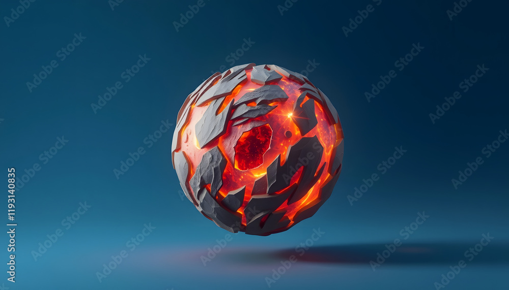 Elemental sphere, low-poly, with white tones Elemental sphere, low-poly, with white tones