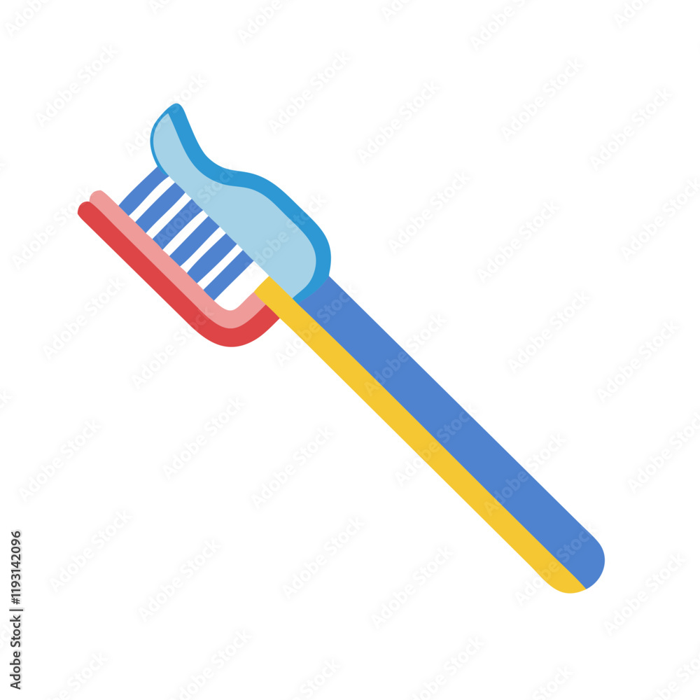 Toothbrush Icon in a colorful design on a white background Toothbrush Icon in a colorful design on a white background