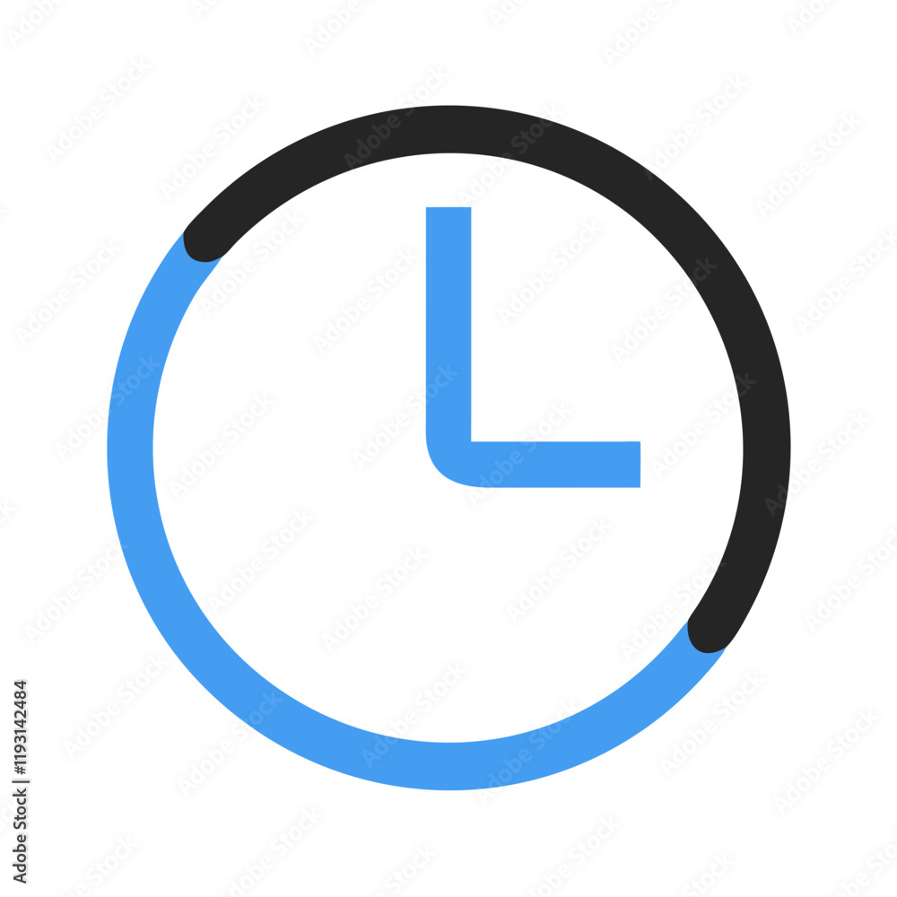 Clock Icon in a modern minimalist design Clock Icon in a modern minimalist design
