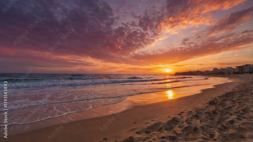 Obraz premium sunset on the beach