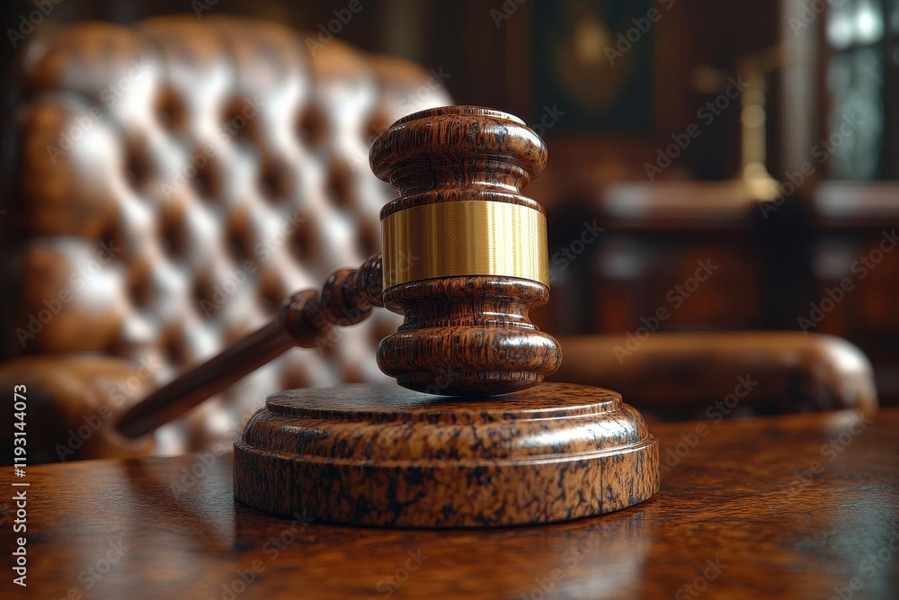 a close-up of a gavel resting on a polished judge's desk, symbolizing justice and decision-making in a courtroom setting. the composition conveys authority and the solemnity of the legal system a close-up of a gavel resting on a polished judge's desk, symbolizing justice and decision-making in a courtroom setting. the composition conveys authority and the solemnity of the legal system