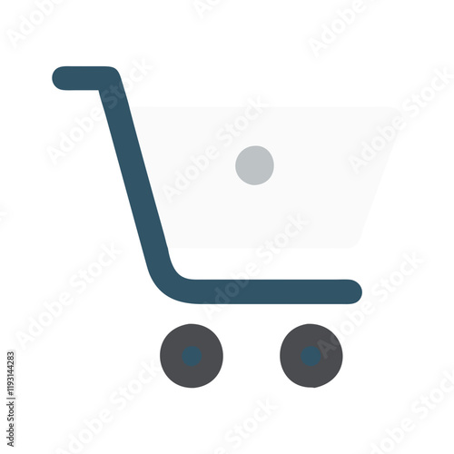 Shopping Cart Icon on plain white background