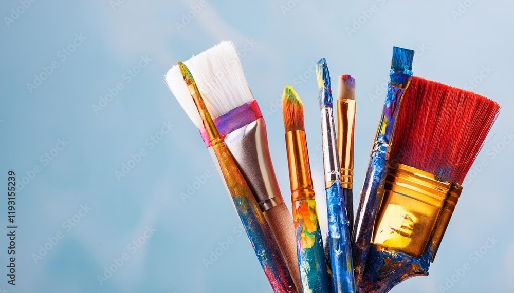 Fototapeta premium paintbrush and paint