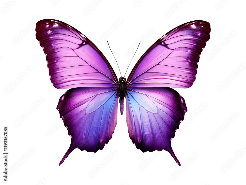 Obraz premium Purple butterfly isolated on transparent or white background, png