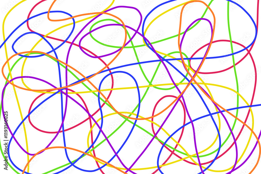 Abstract tangled lines colorful background Abstract tangled lines colorful background