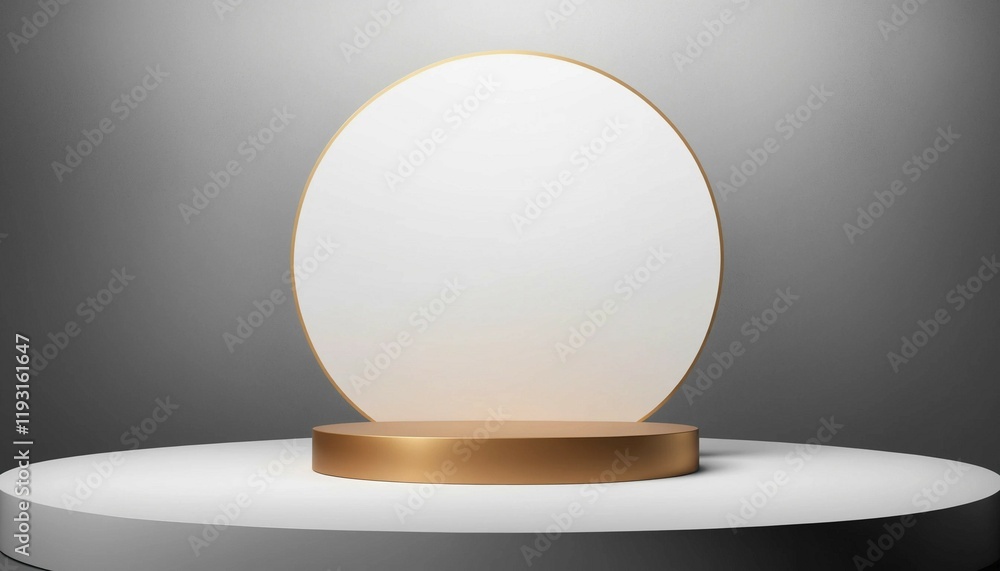 Small circular podium on wide deep gradient texture Small circular podium on wide deep gradient texture