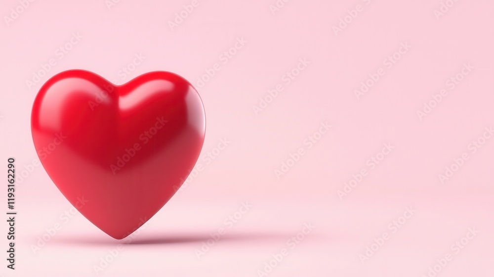 © justjupiter - A bright red heart on a soft pink background, symbolizing love and affection. © justjupiter - A bright red heart on a soft pink background, symbolizing love and affection.